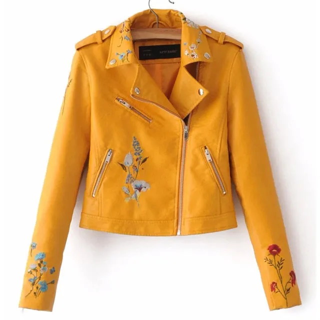 Leather Jackets  female   autumn new Korean version