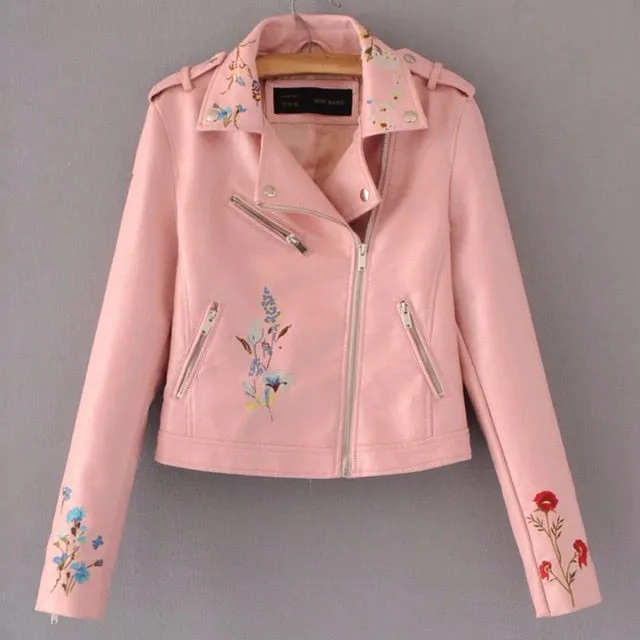 Leather Jackets  female   autumn new Korean version