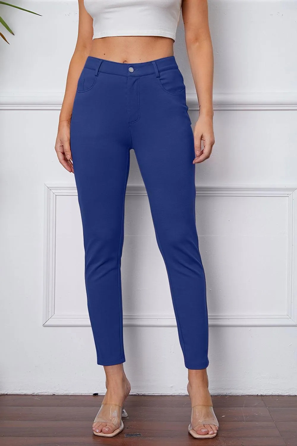 Leisure Chic Stretch High Waisted Skinny Pants