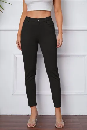 Leisure Chic Stretch High Waisted Skinny Pants