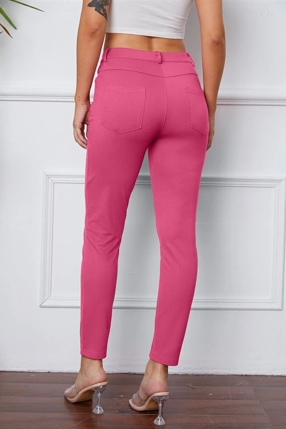 Leisure Chic Stretch High Waisted Skinny Pants