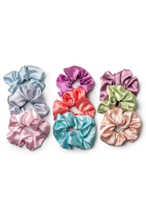 Lemon Lavender Mane Squeeze Oversized Satin Scrunchie Sets - 3 Color Sets!