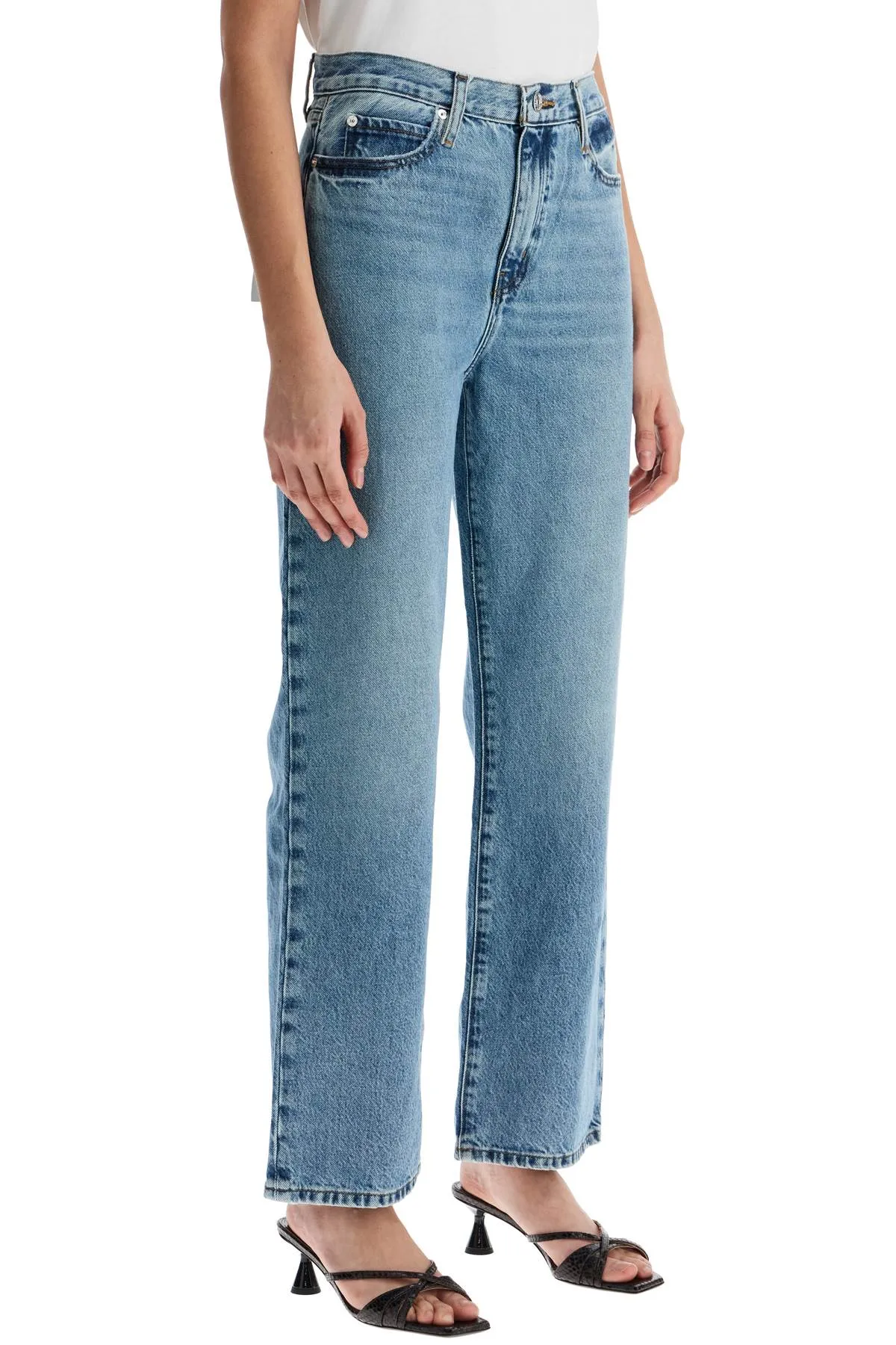 light blue high-waisted straight ankle jeans le jane LJNA105 SEATTLE