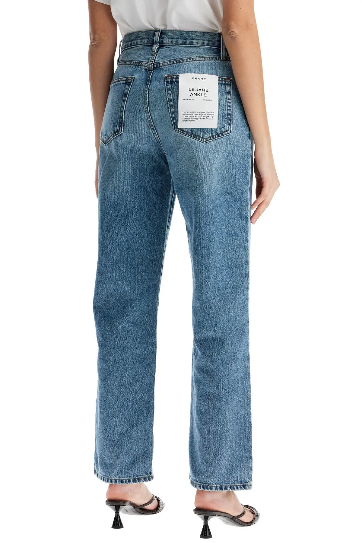 light blue high-waisted straight ankle jeans le jane LJNA105 SEATTLE