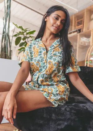 Lion Tamarin - Short PJ Set - Jade