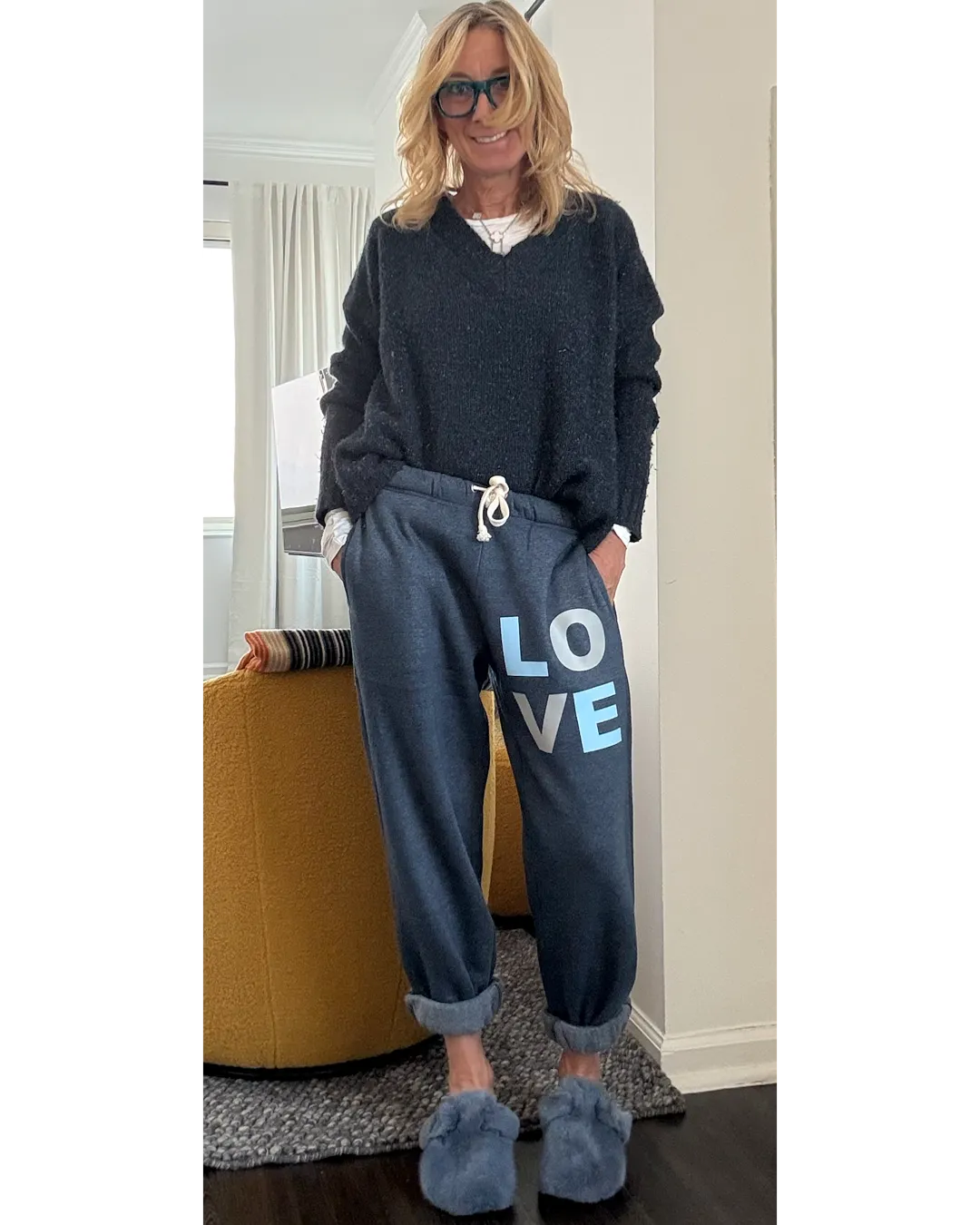 Love Boyfriend Pants Navy