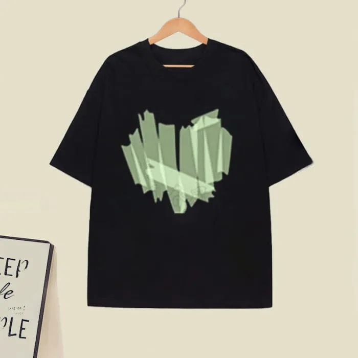 Love Heart Black T-Shirt Cargo Pants Set