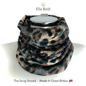 Luxurious Micro Velour Cosy Snood - Animal Print