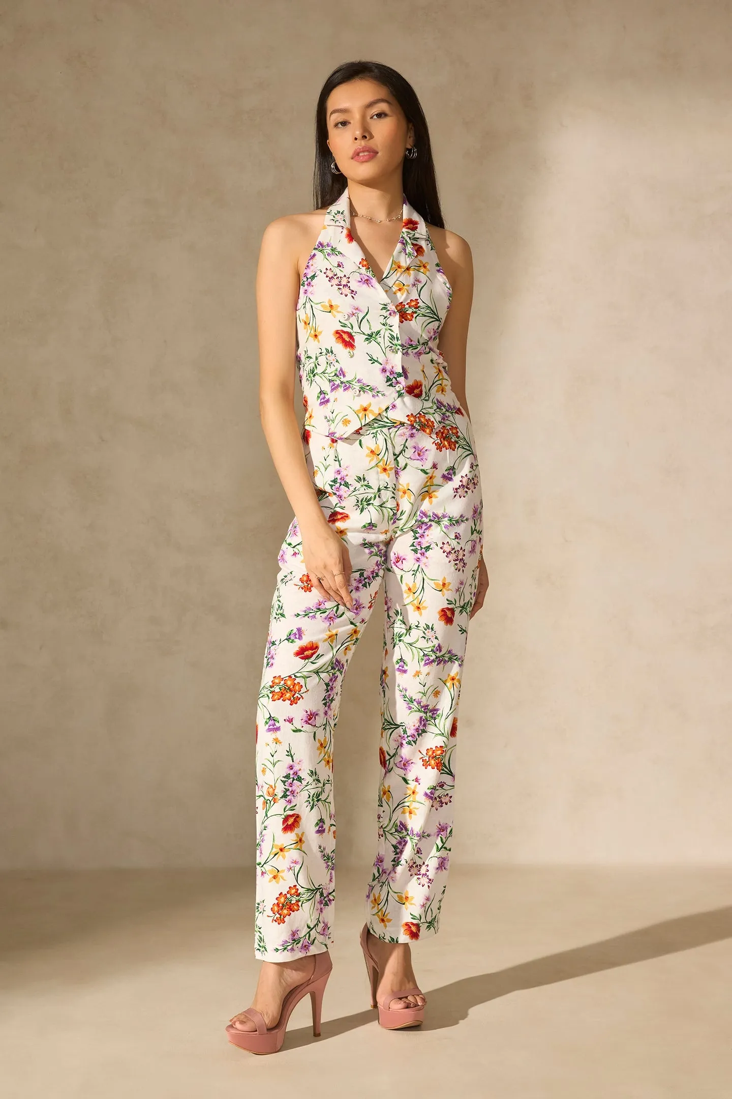 Lyra Pant|Linen Blend Straight Pants