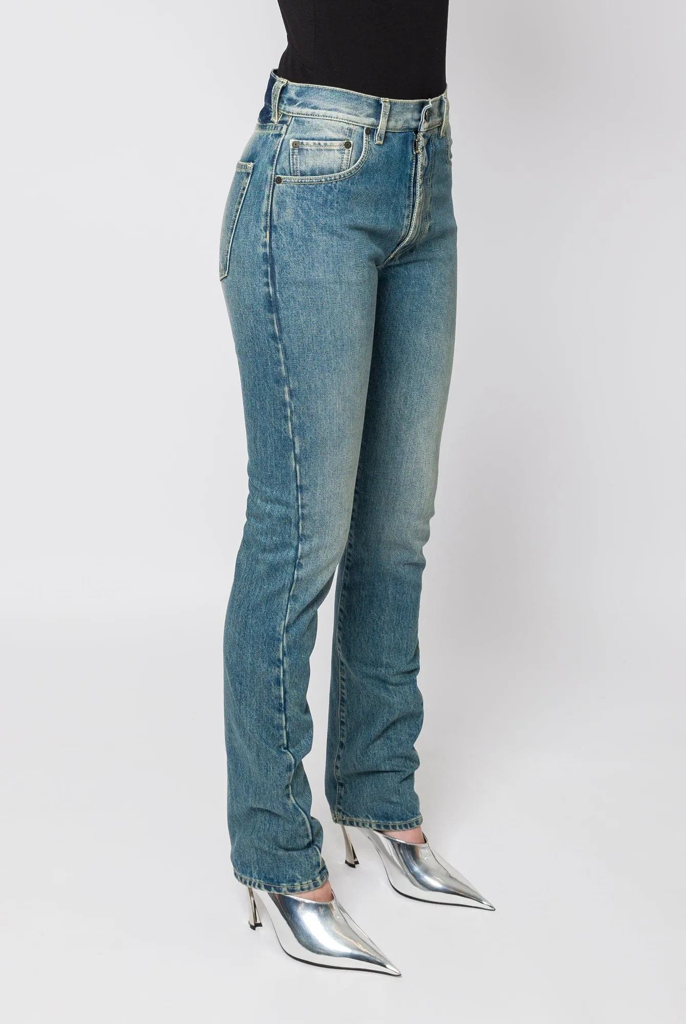 Maison Margiela 5 Pocket Light Wash Straight Leg Jeans
