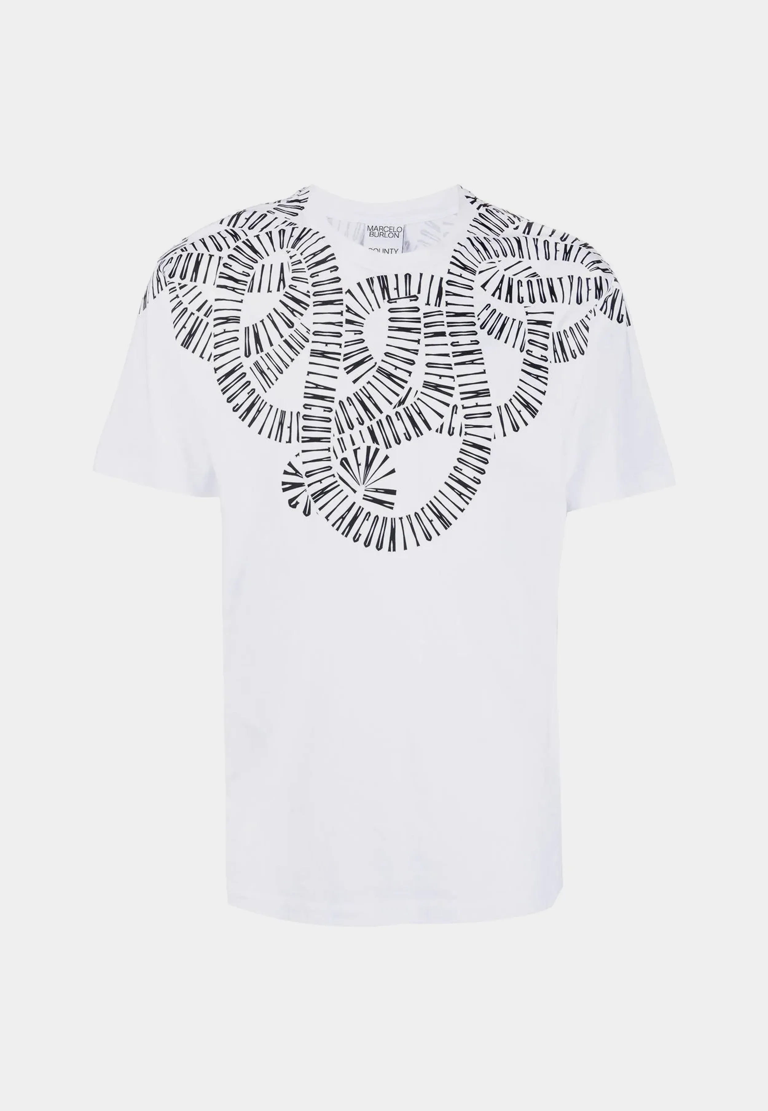 MARCELO BURLON Snake Wings Regular T-Shirt - White Black