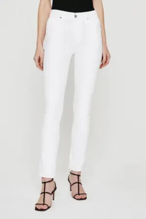 Mari High Rise Straight White