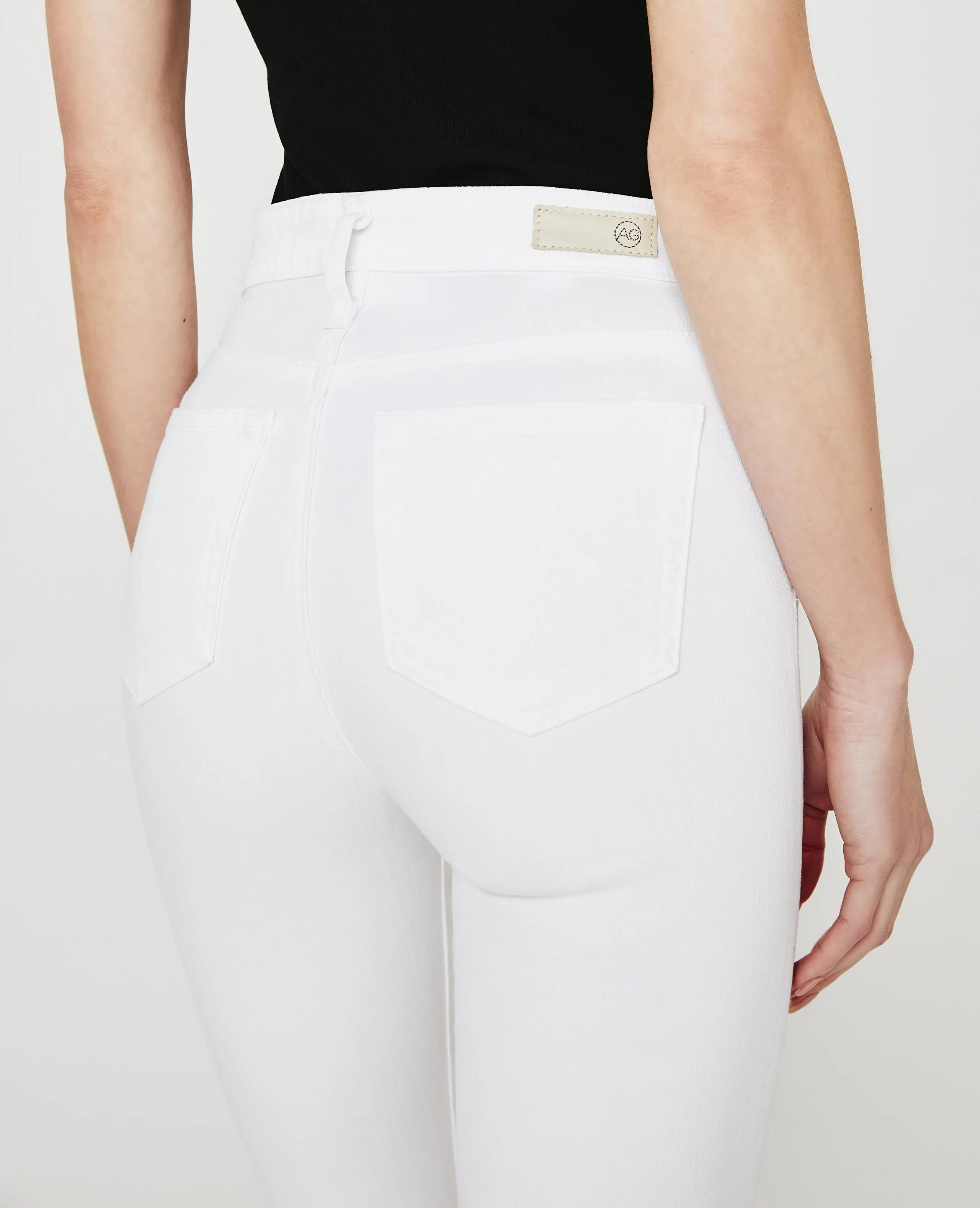 Mari High Rise Straight White
