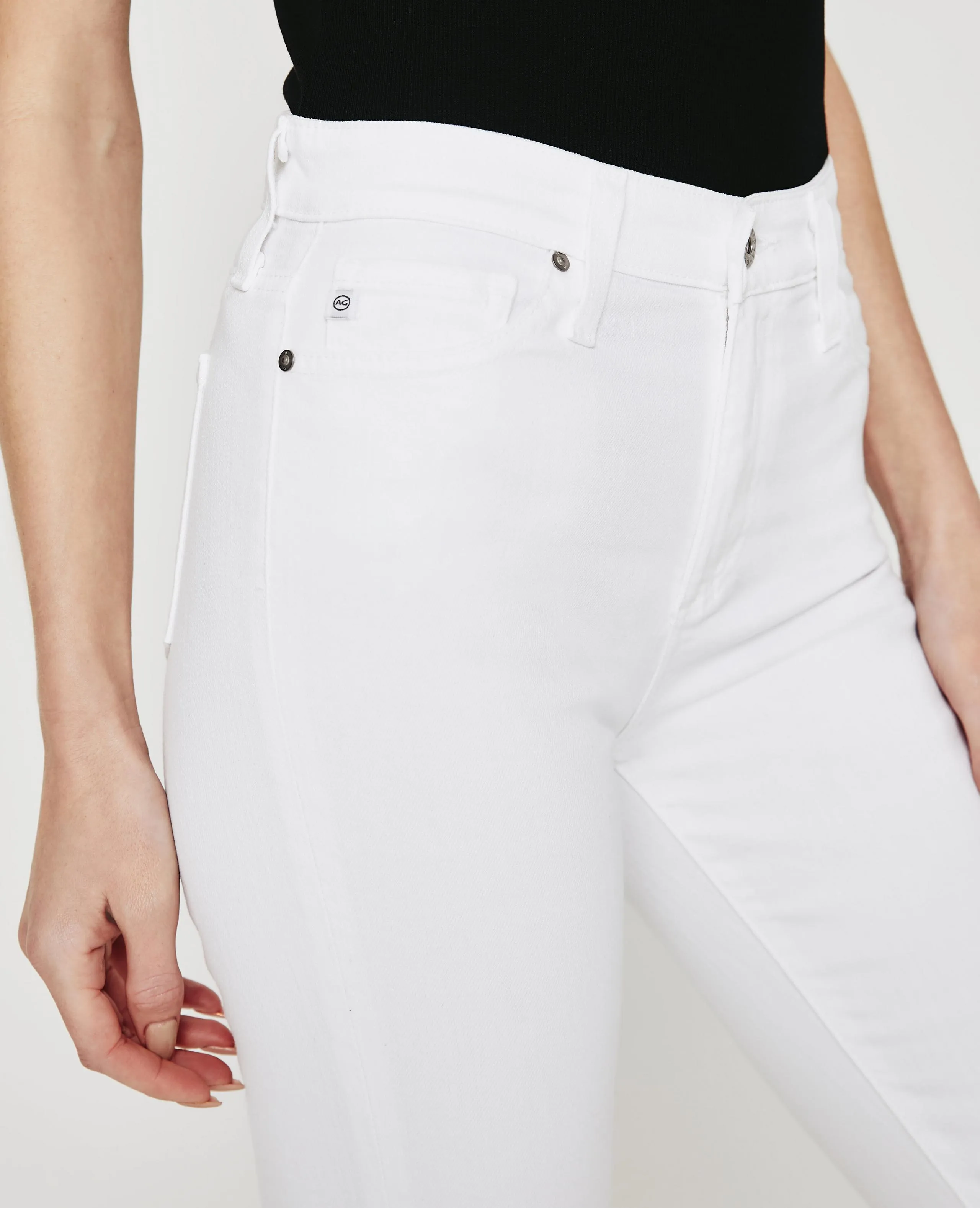 Mari High Rise Straight White