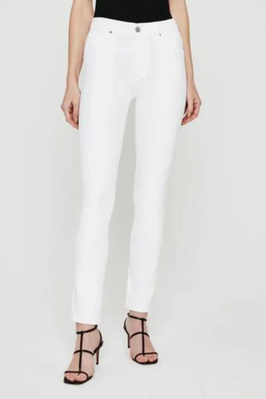 Mari High Rise Straight White