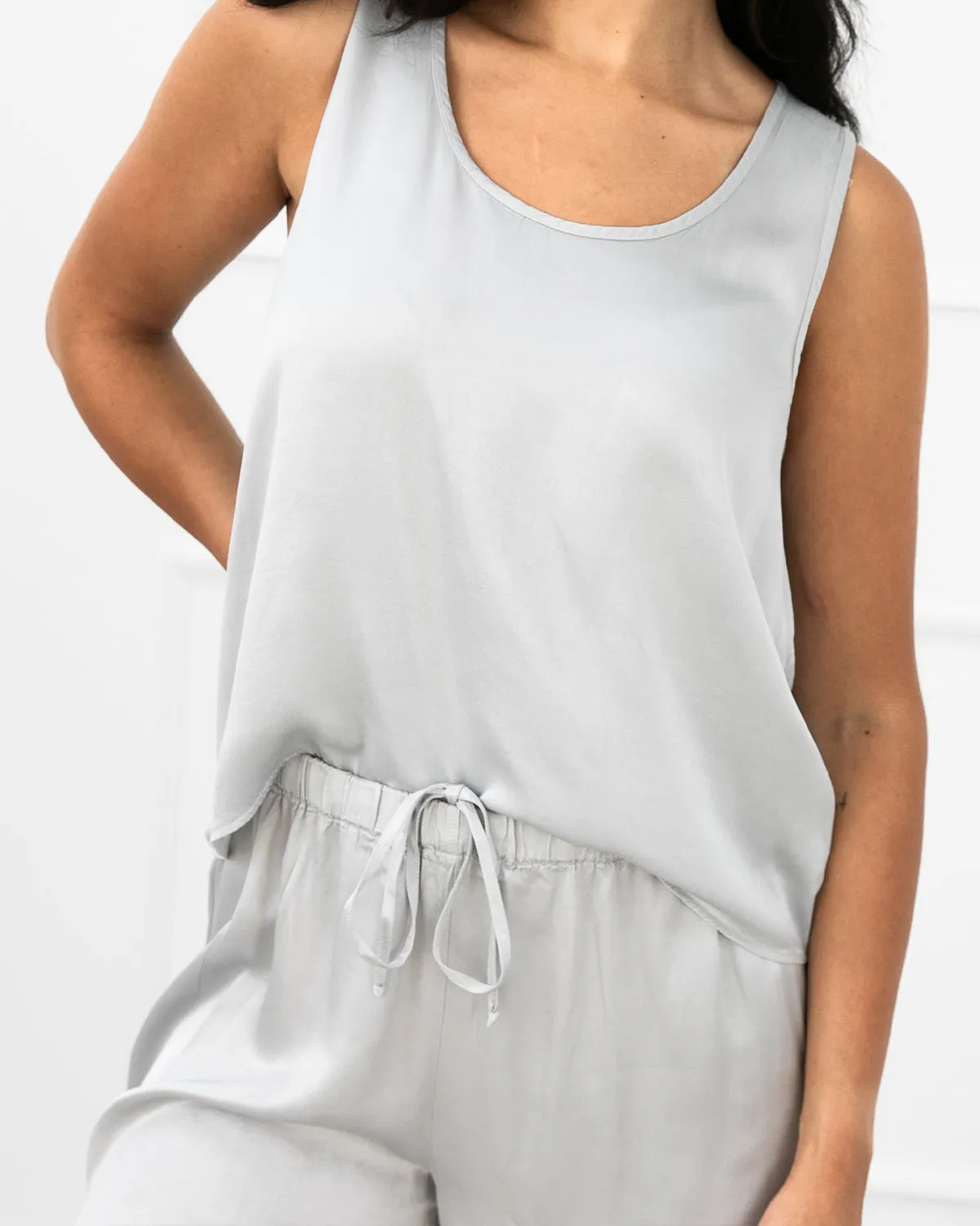 Marta Silky Soft Cami Silver & Pink