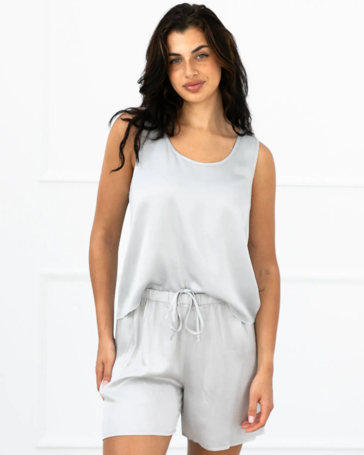 Marta Silky Soft Cami Silver & Pink