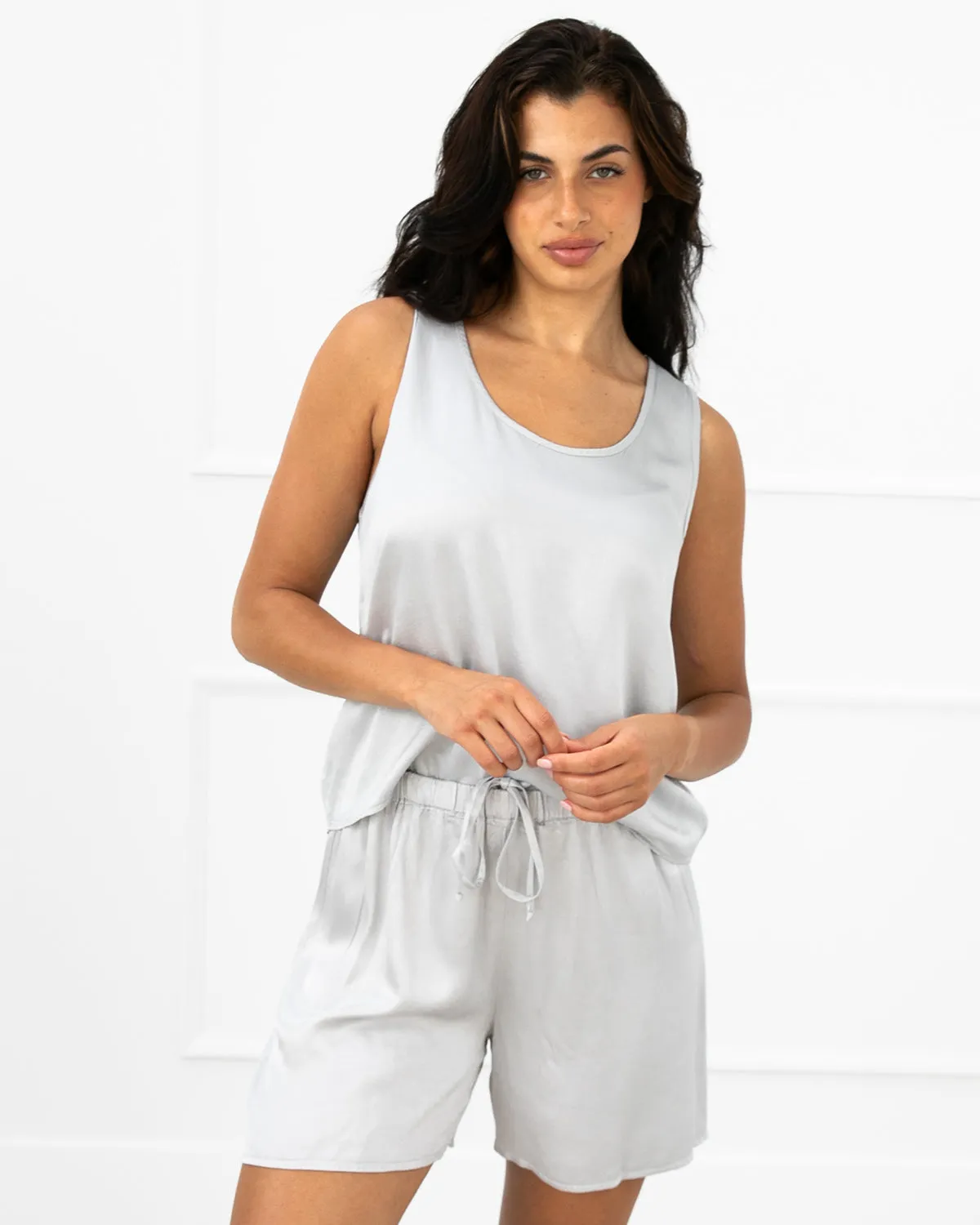 Marta Silky Soft Cami Silver & Pink