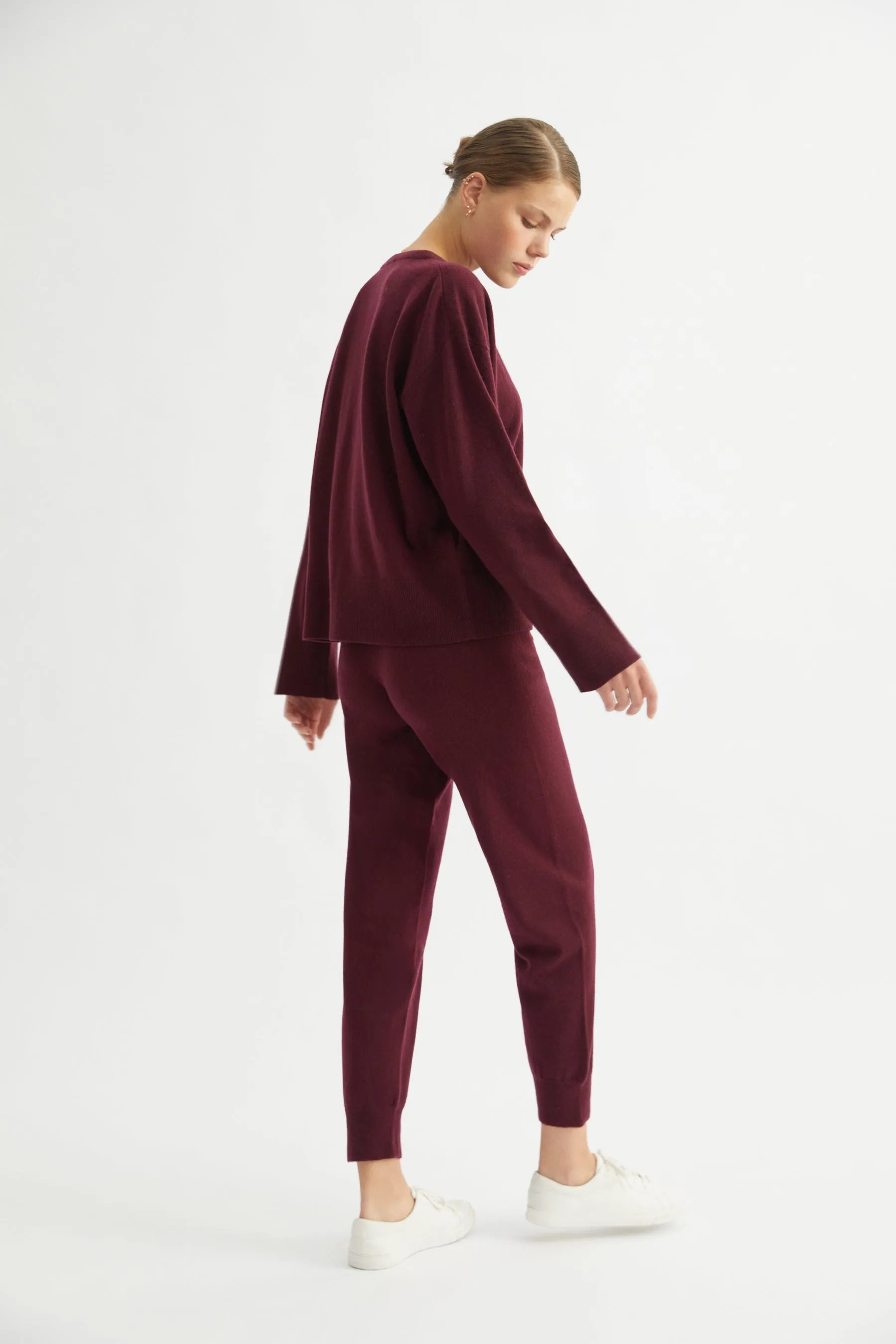 Merlot Cashmere Joggers