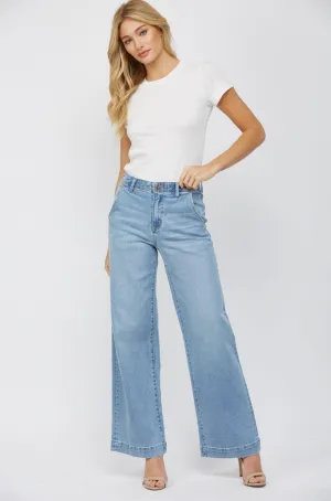Mica Avril High Rise Wide Leg Jeans