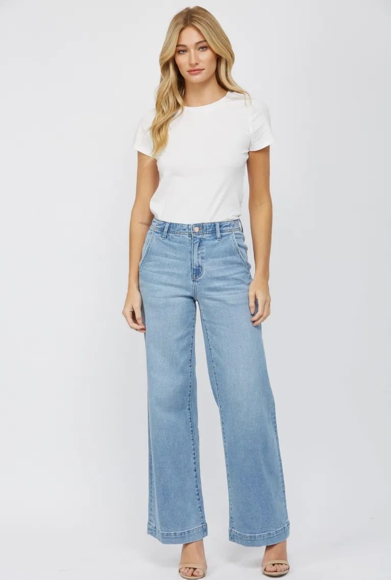 Mica Avril High Rise Wide Leg Jeans