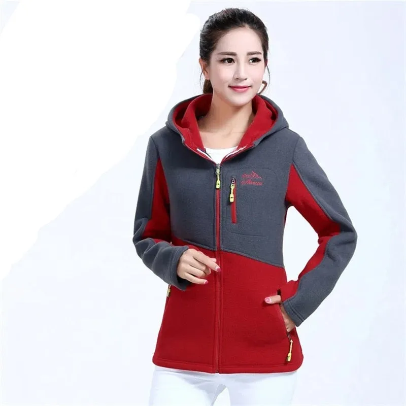 New Korean Women's Thickened Plush Fleece Coat Loose Zip Embroidered Jacket, Sweatershirt for Young and Middle-aged Females