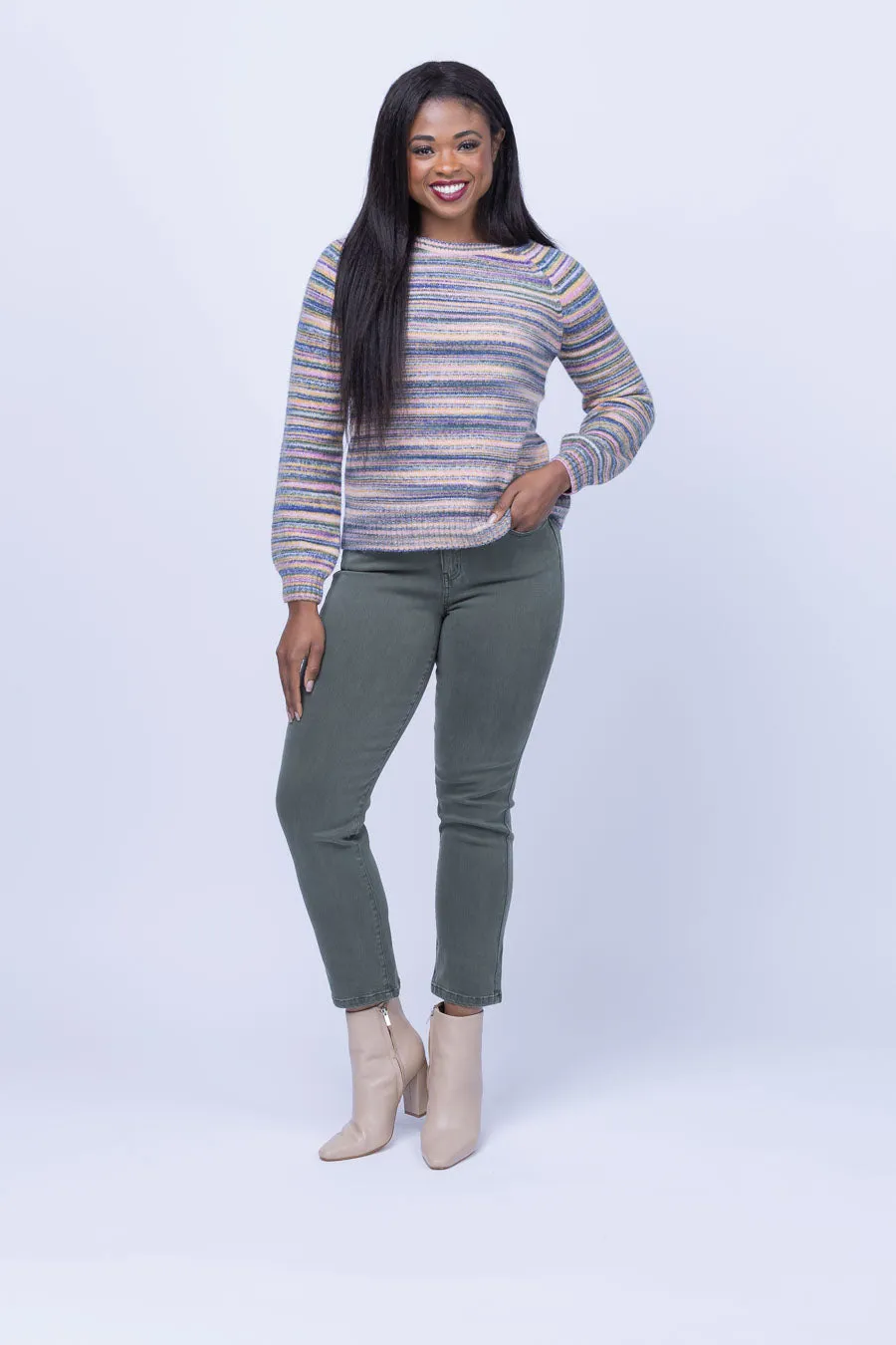 Nic Zoe 28" Colored Mid-Rise Jean in Briar