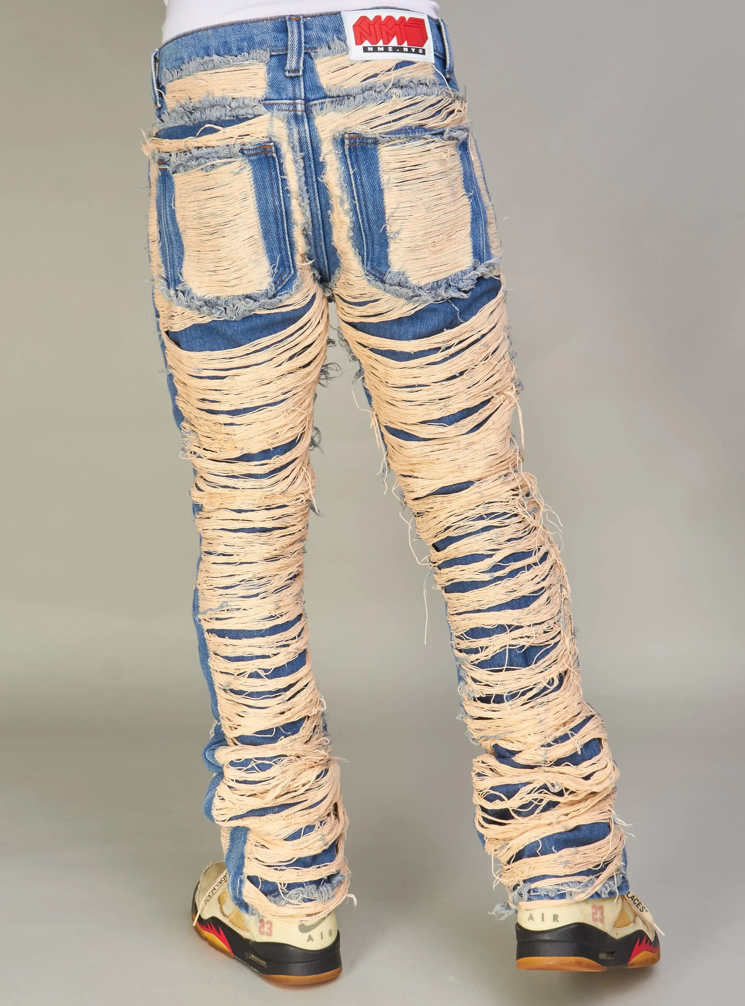 NME Jeans - Busy - Super Distressed - Vintage Blue Wash - 501