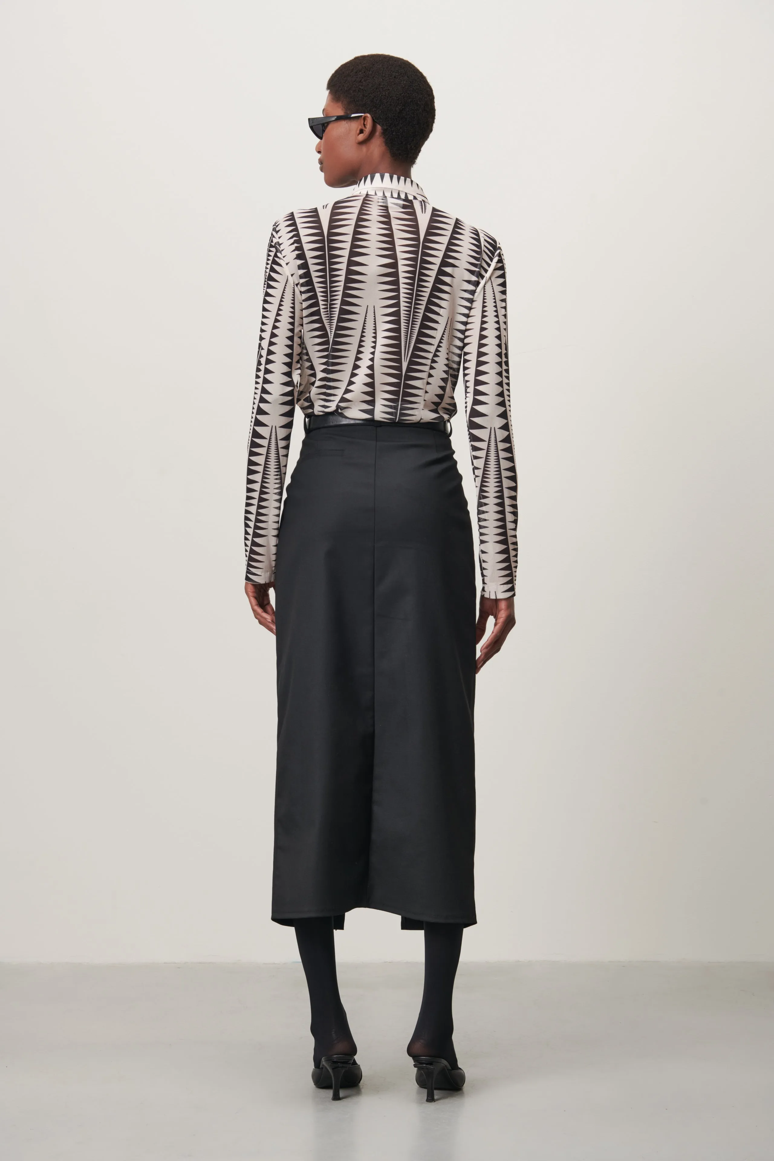 Noel LS Blouse | White Black
