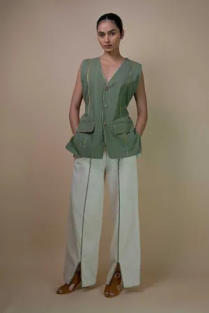 Olive Kala Cotton Long Vest