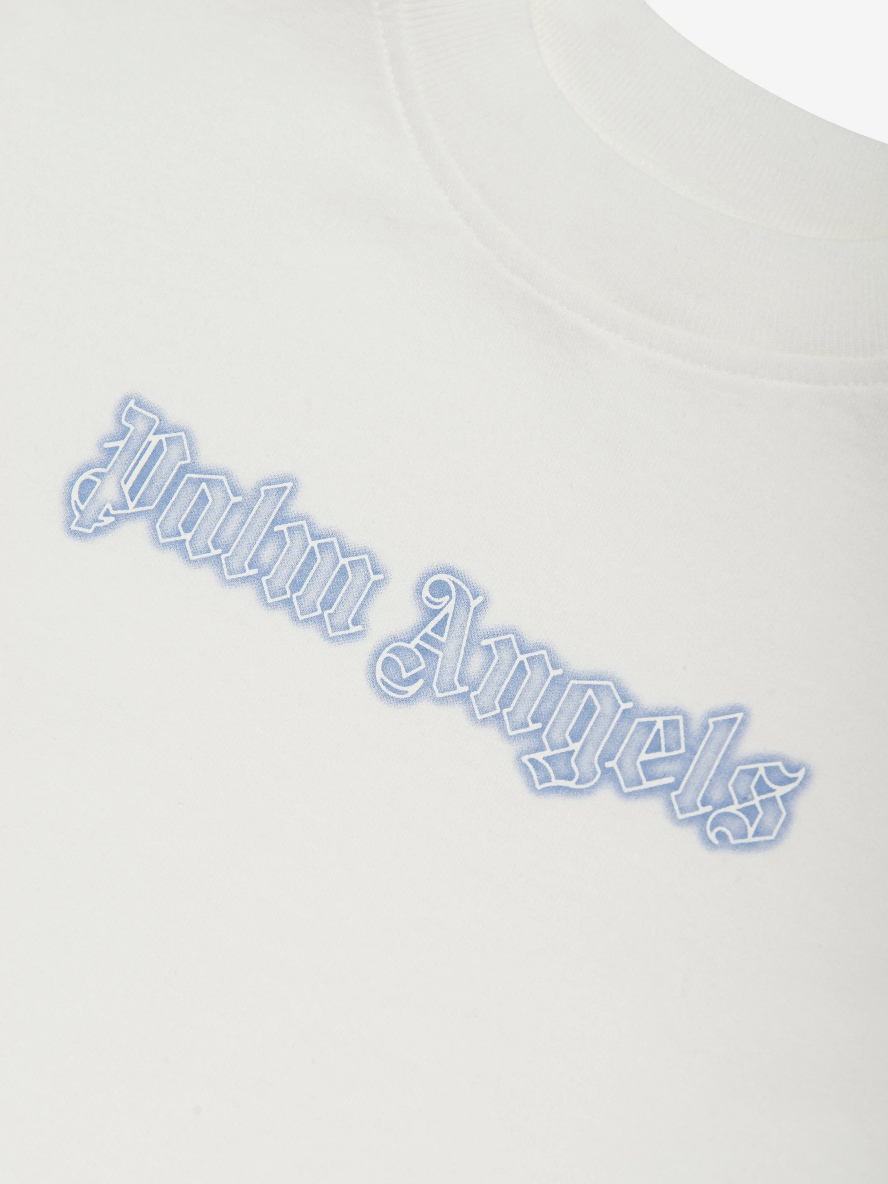 Palm Angels Boys Neon Logo T-Shirt in White