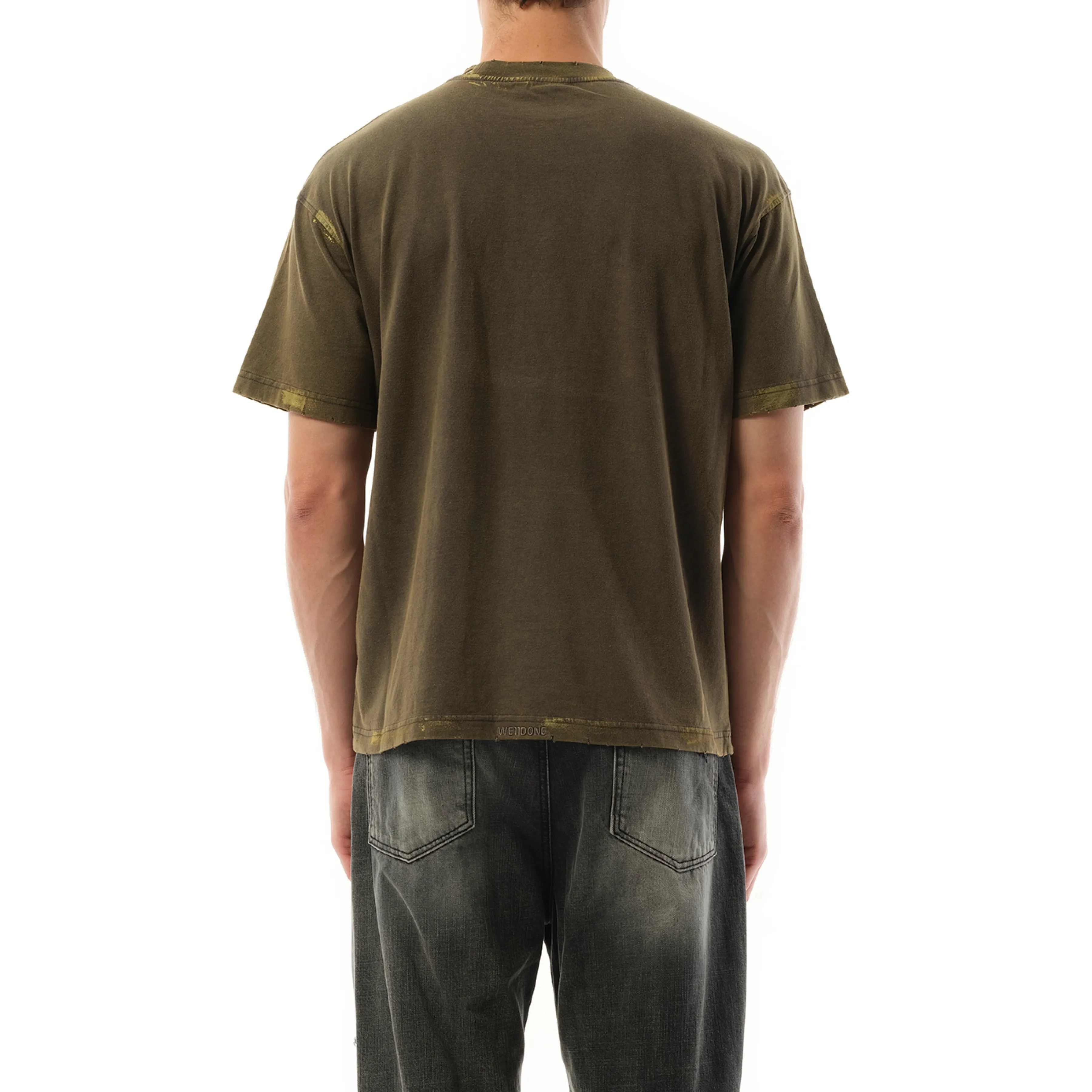 Piercing Detail T-Shirt in Charcoal