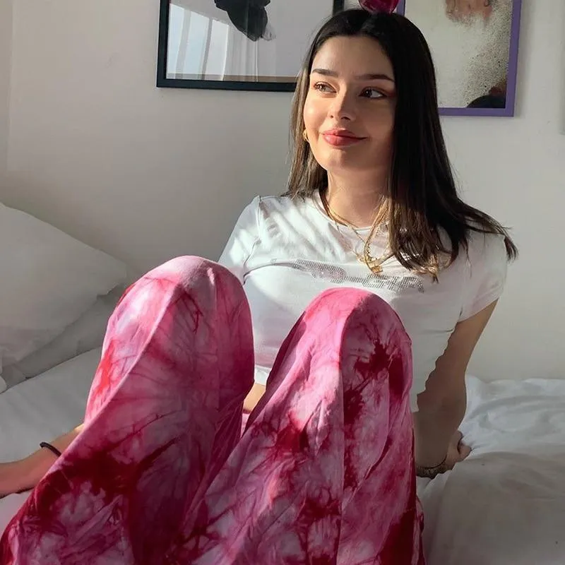Pink Wide Leg Pants