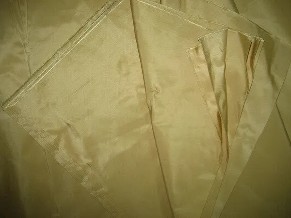 Pure Silk Taffeta fabric Golden Cream color 54" wide TAF182[2]