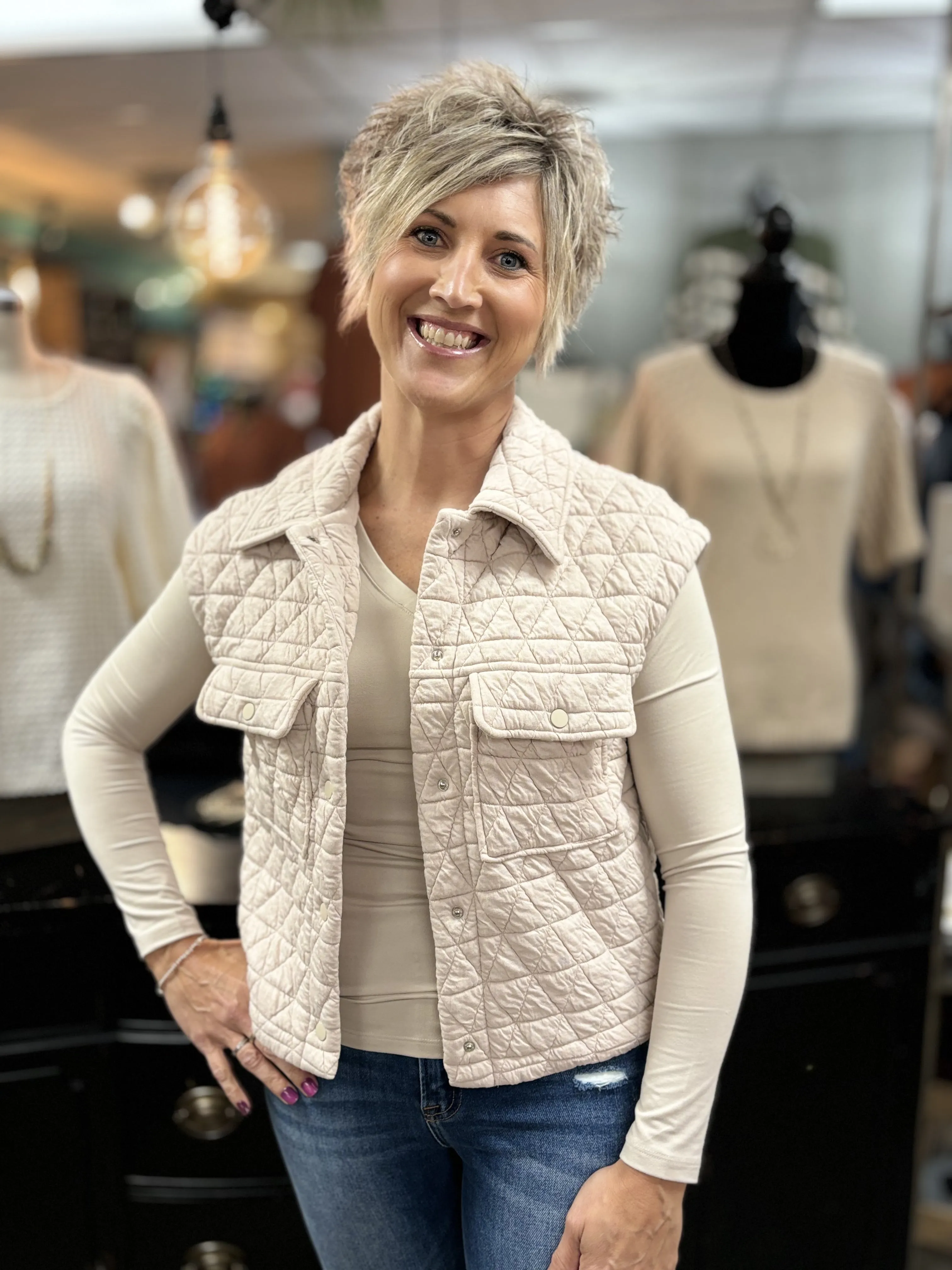 Quinn Quilted Utility Vest