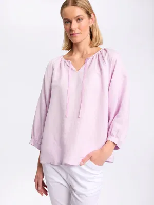 Raglan Sleeve Peasant Top in Pink Salt YTMS54666 by Marco Polo