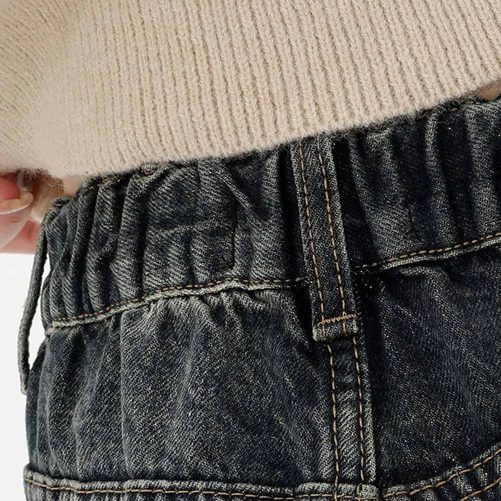 Retro High Rise Wide Leg Jeans