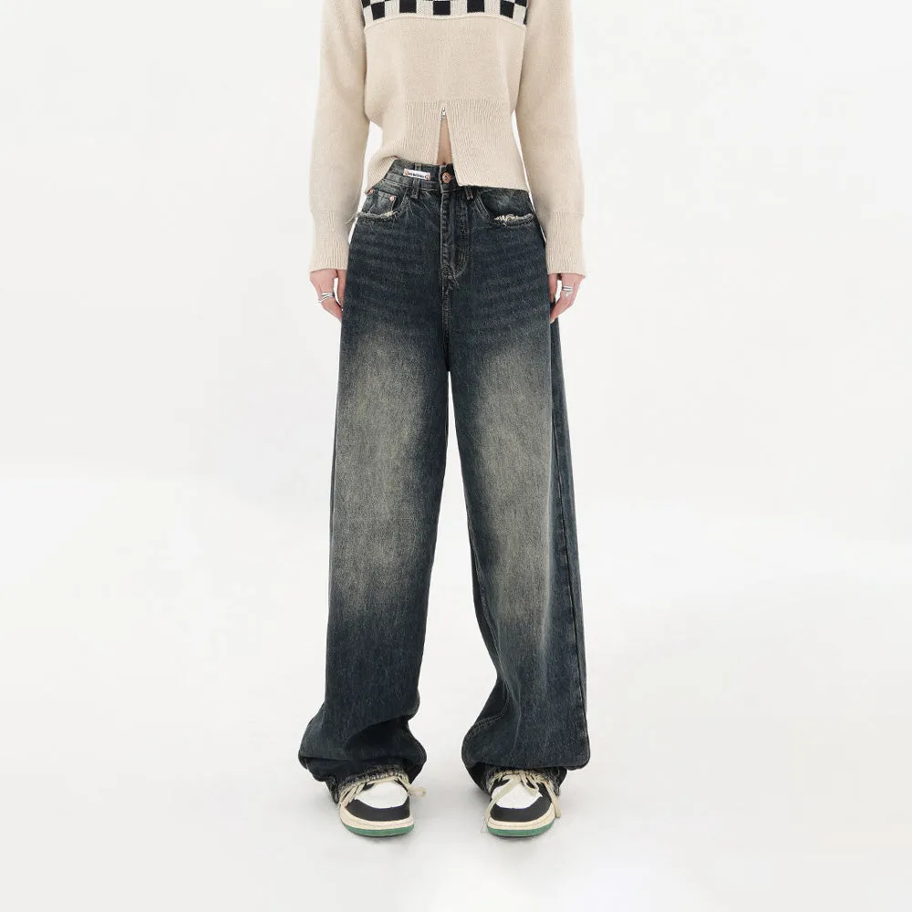 Retro High Rise Wide Leg Jeans