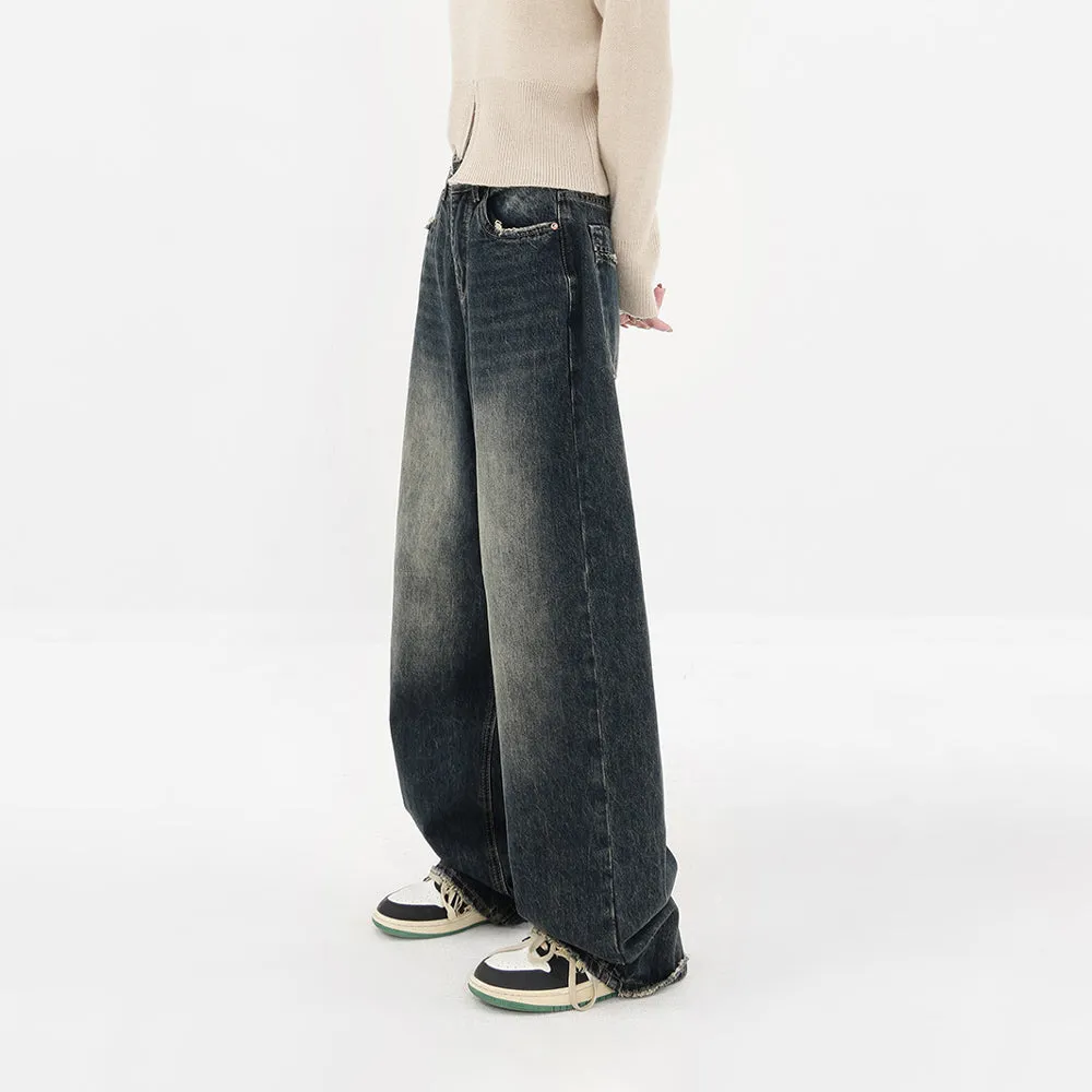 Retro High Rise Wide Leg Jeans
