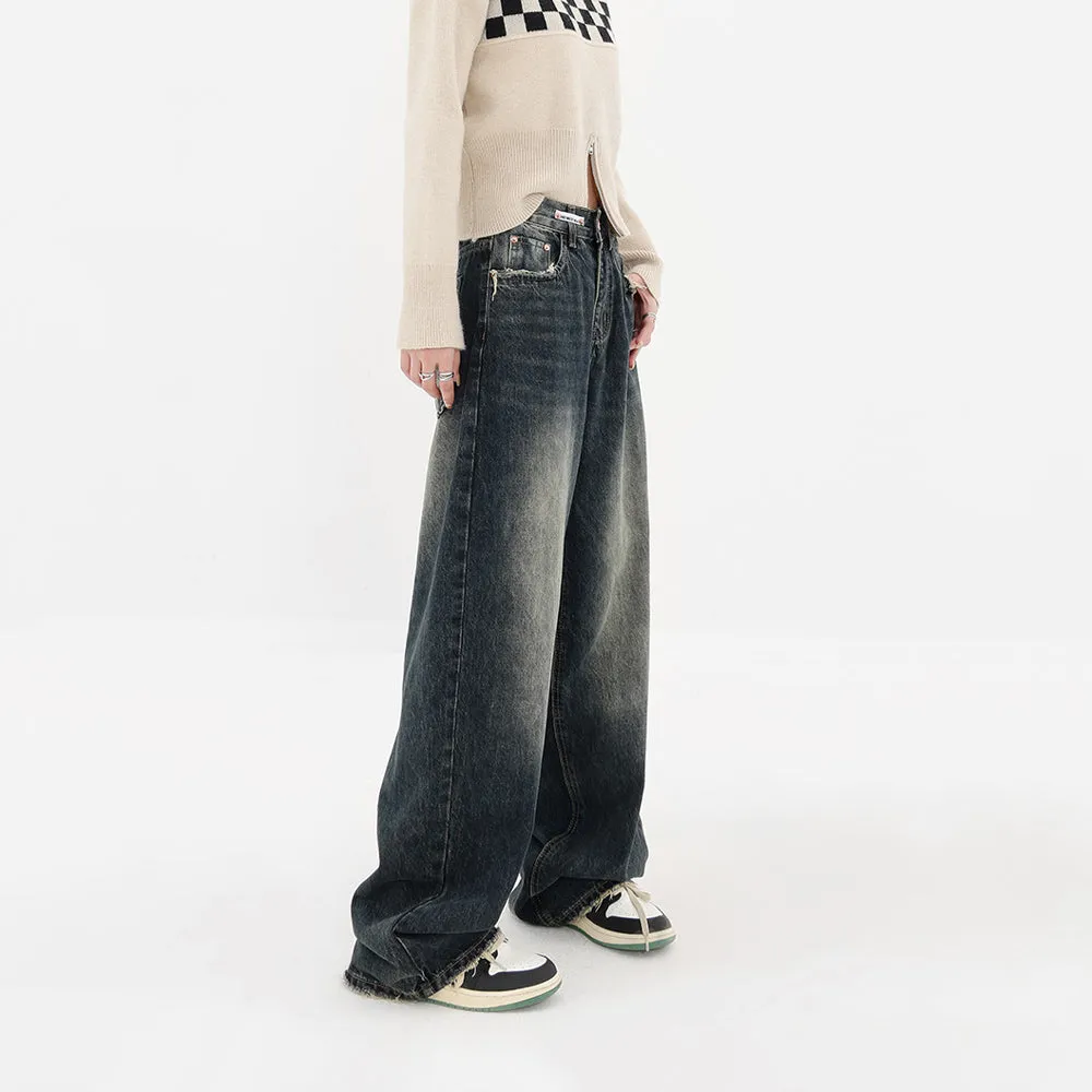 Retro High Rise Wide Leg Jeans