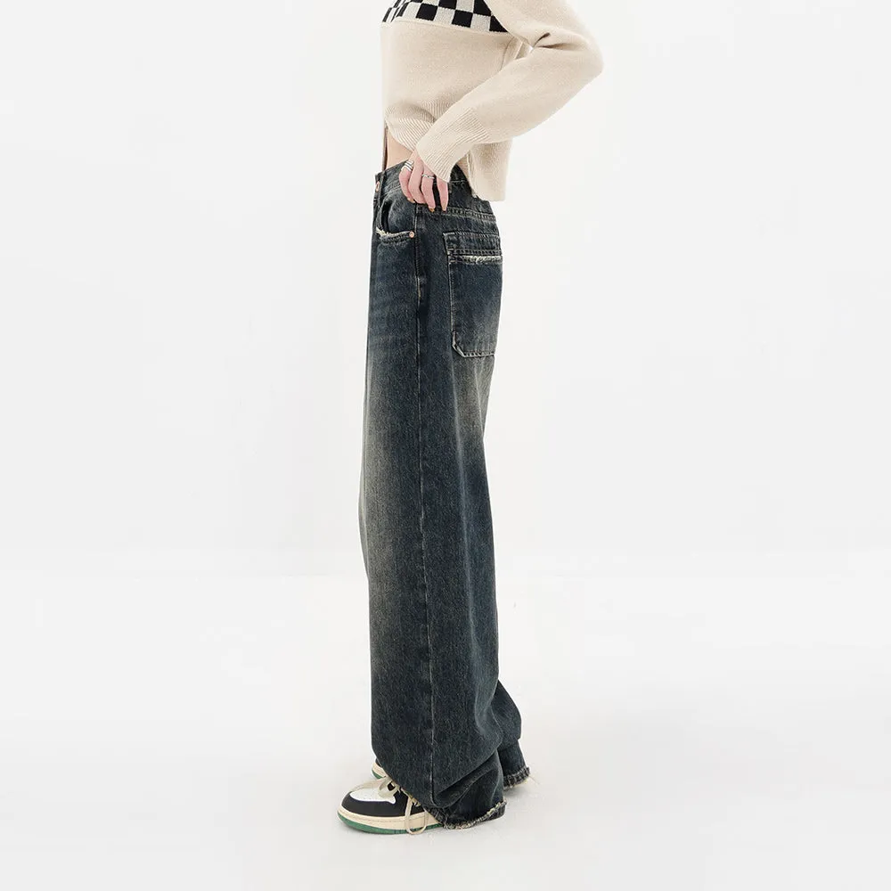 Retro High Rise Wide Leg Jeans