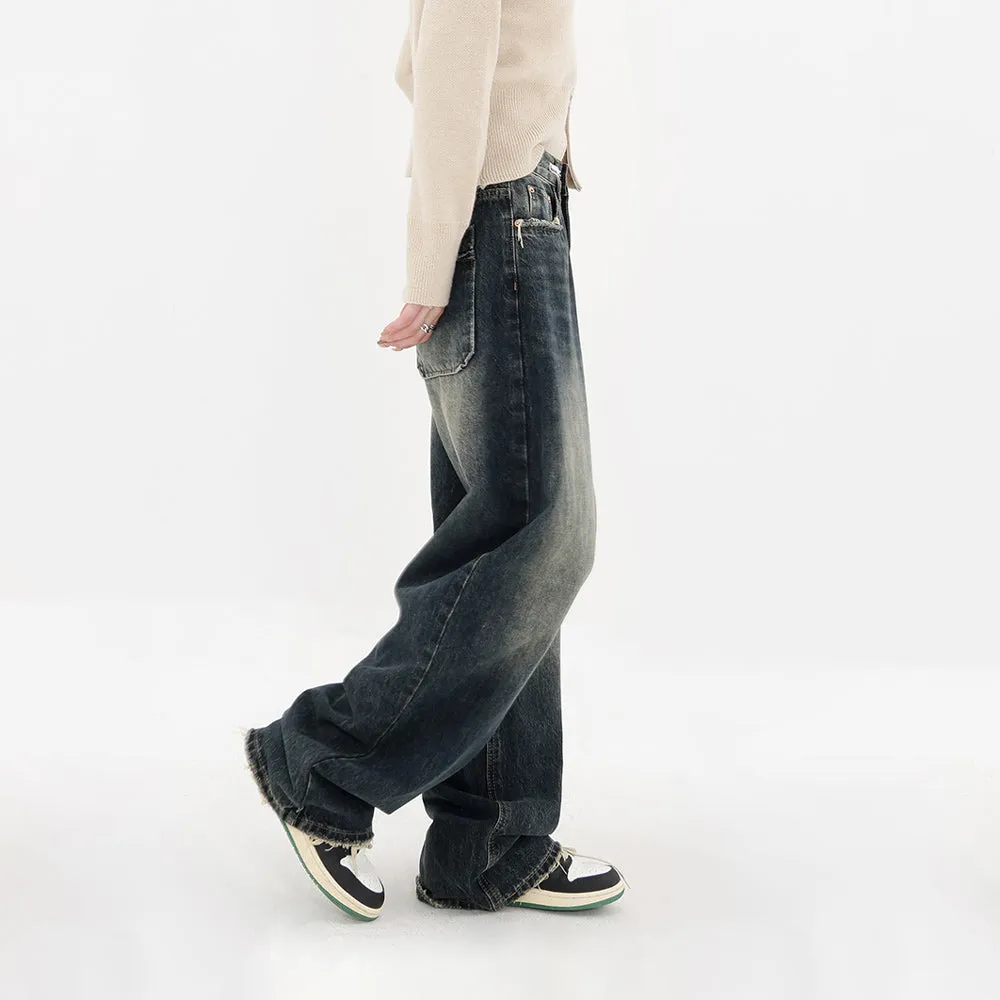 Retro High Rise Wide Leg Jeans