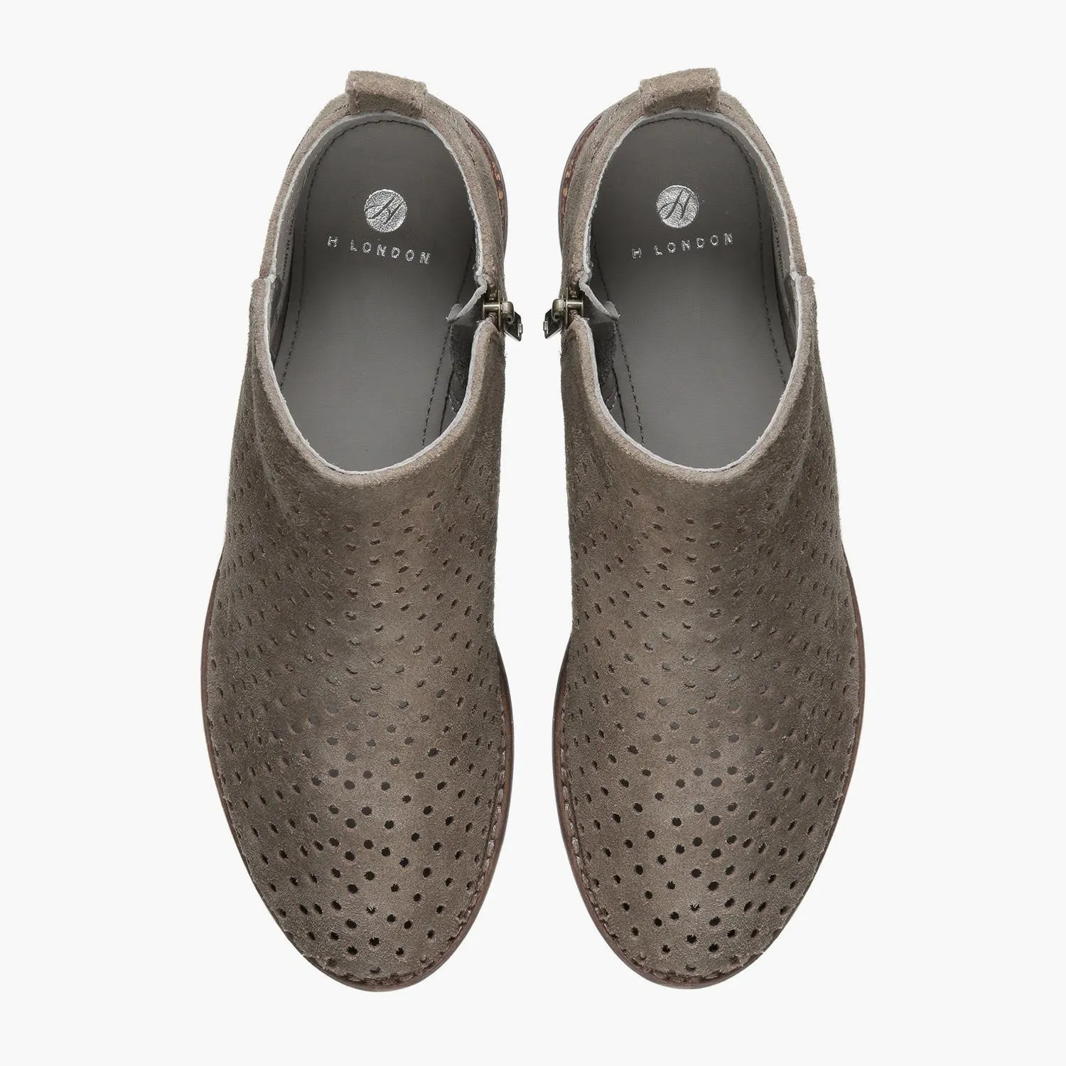 Revelin Perforated Suede Boot (Perfect Taupe)