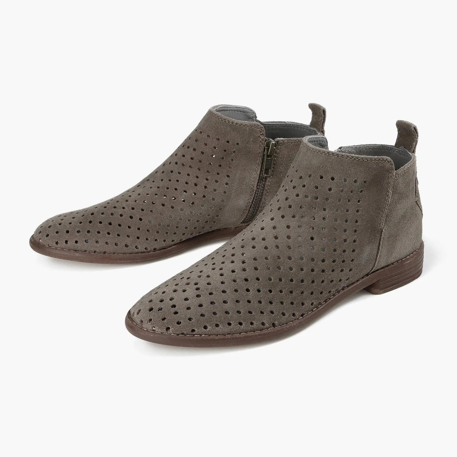 Revelin Perforated Suede Boot (Perfect Taupe)