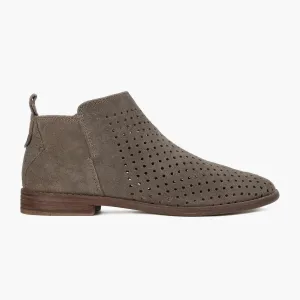 Revelin Perforated Suede Boot (Perfect Taupe)