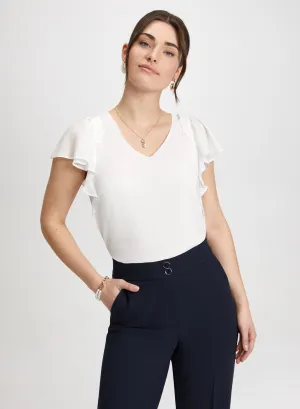 Ruffle Sleeve Top