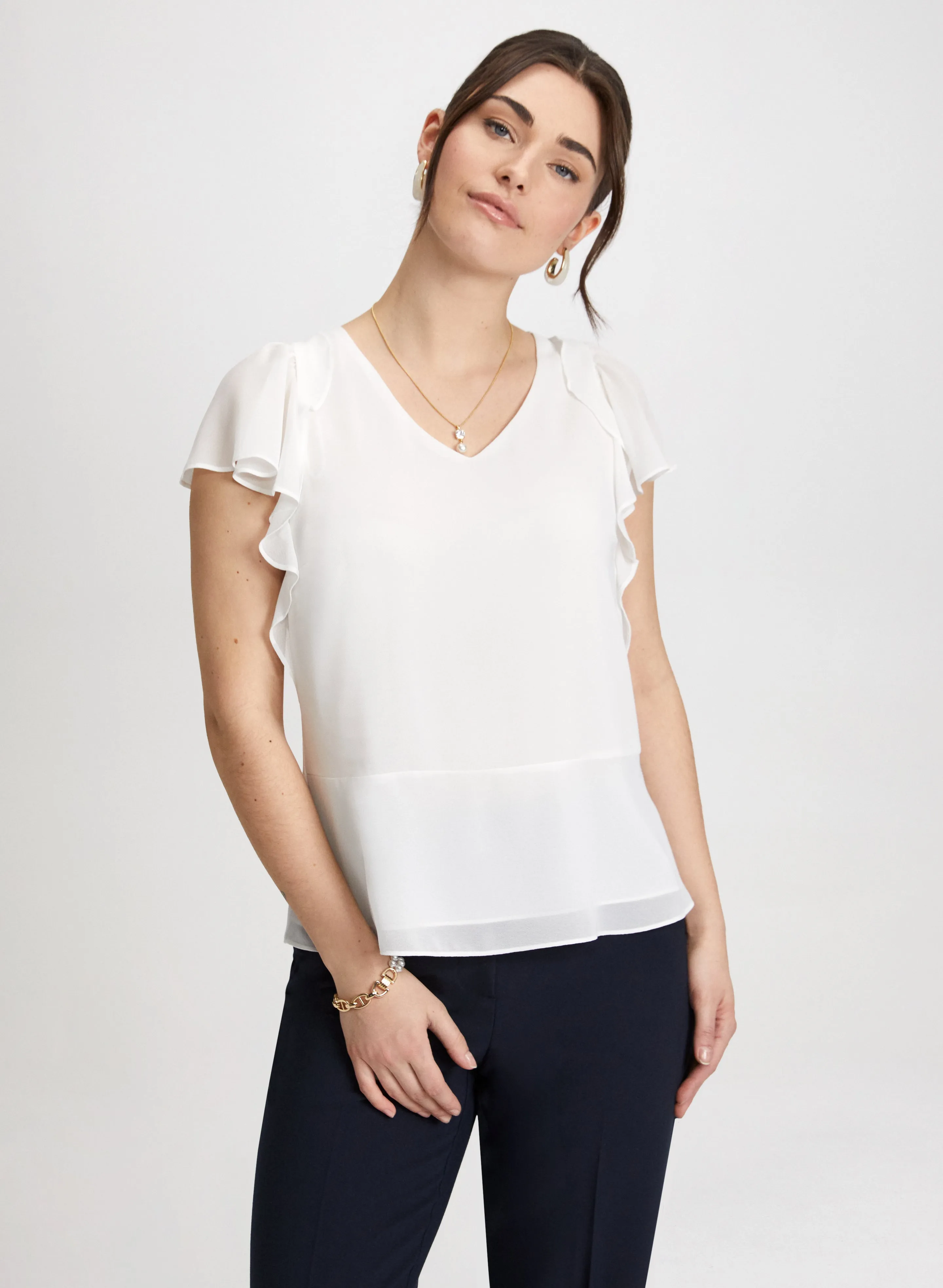 Ruffle Sleeve Top