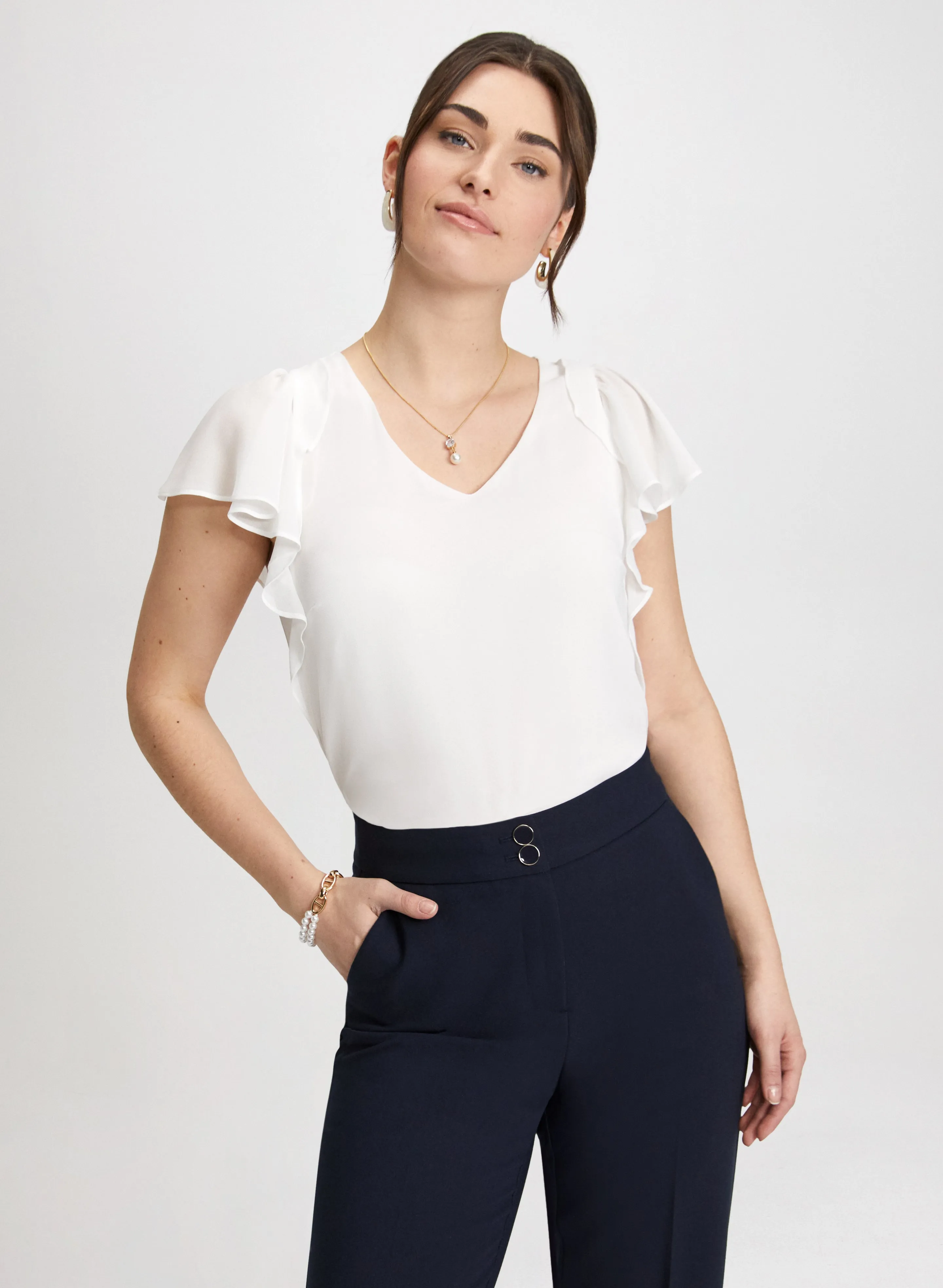 Ruffle Sleeve Top