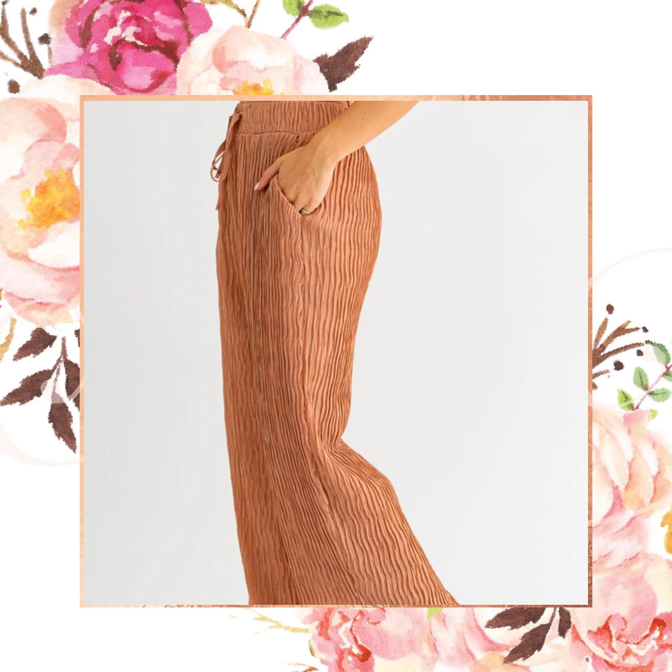 Sienna Crepe Pleated Pants