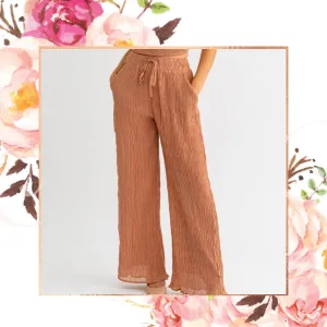 Sienna Crepe Pleated Pants